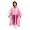 thumbnail image 1 of OGLCCG Kids Rain Poncho, Disposable Rain Ponchos with Hood, Waterproof Raincoat for Boys Girls, Clear Kids Rain Cover for Outdoor, Travel, Camping Sizes 3-14, 1 of 5