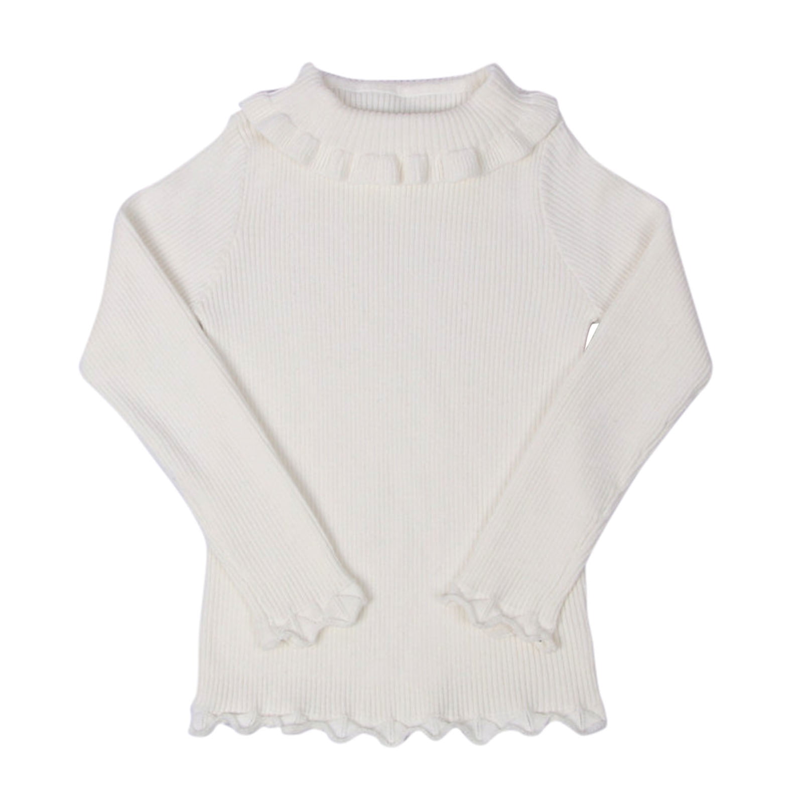 OGLCCG Little Girls Knit Sweater 2023 Fall Winter Long Sleeve