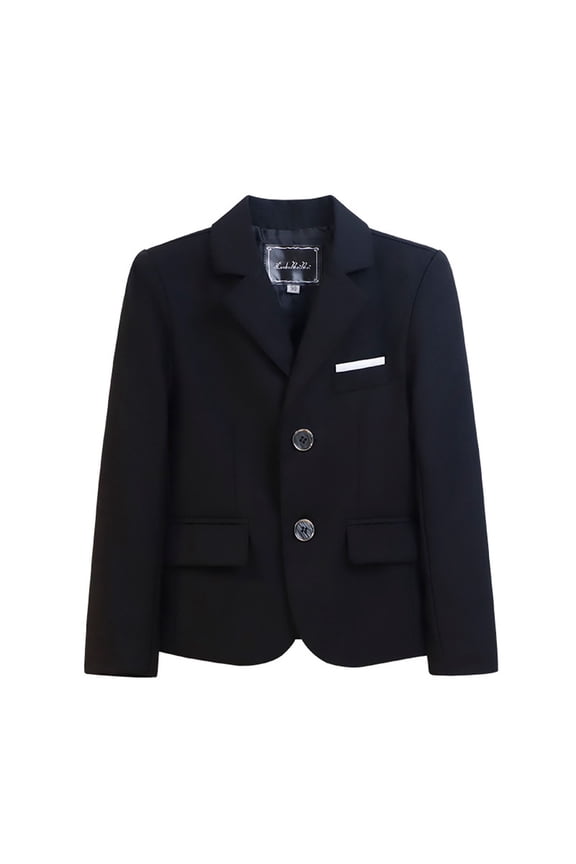 Little and Big Boy's Formal Dress Jacket Casual Button Down Suit Jackets Casual School Slim Fit Sport Coat for Kids 2-16 Years