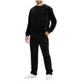 thumbnail image 1 of OGLCCG Lounge Sets For Men Long Sleeve Crewneck Sweatshirt and Wide Leg Sweatpants Casual Fall Fashion Tracksuit Set with Pockets, 1 of 8
