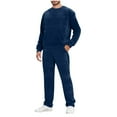 thumbnail image 1 of OGLCCG Lounge Sets For Men Long Sleeve Crewneck Sweatshirt and Wide Leg Sweatpants Casual Fall Fashion Tracksuit Set with Pockets, 1 of 8