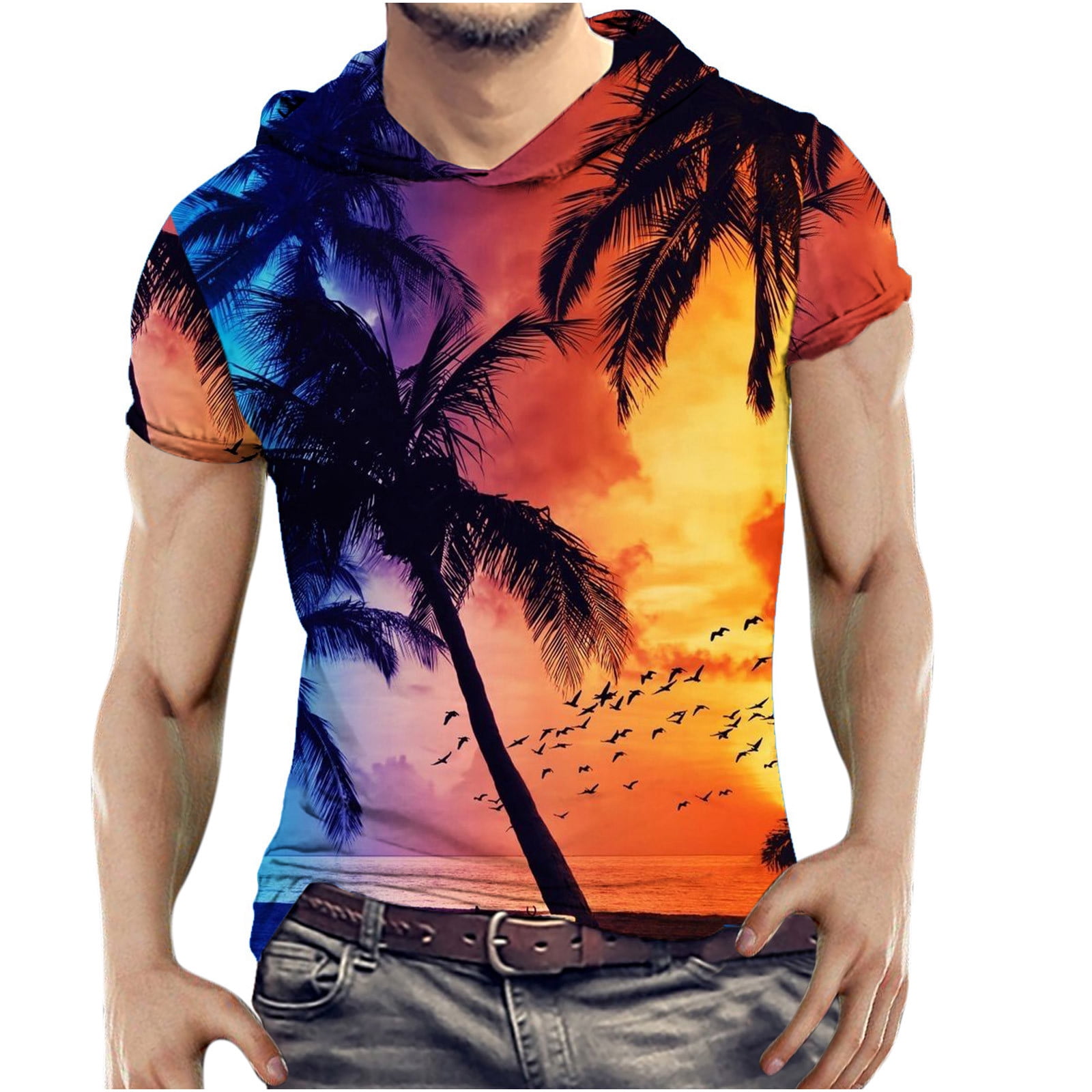 Tropical print hot sale t shirts