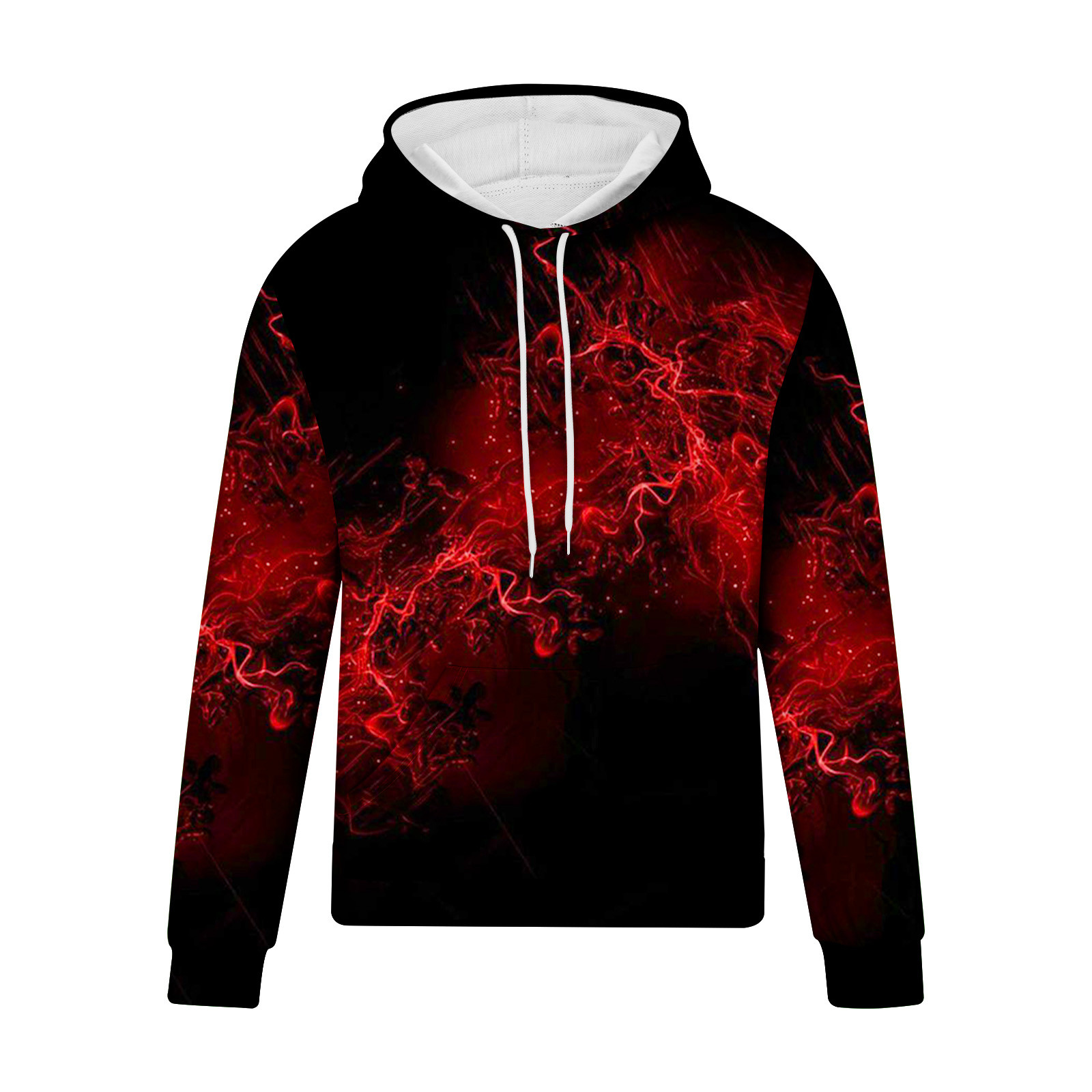 OGLCCG Men's 3D Novelty Graphic Hoodies Flame Digital Print Long Sleeve