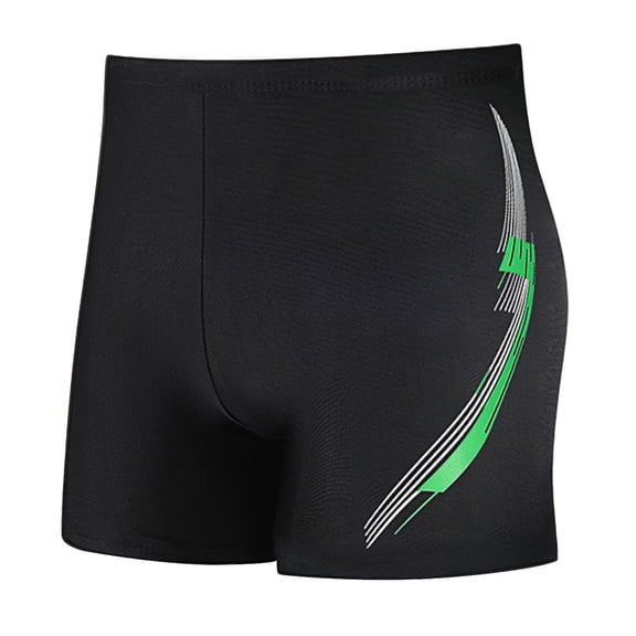 OGLCCG Men's Athletic Swim Jammers Quick Dry Compression Square Leg Athletic Swim Brief Durable Training Splice Team Swimsuit,XXXXL,Green