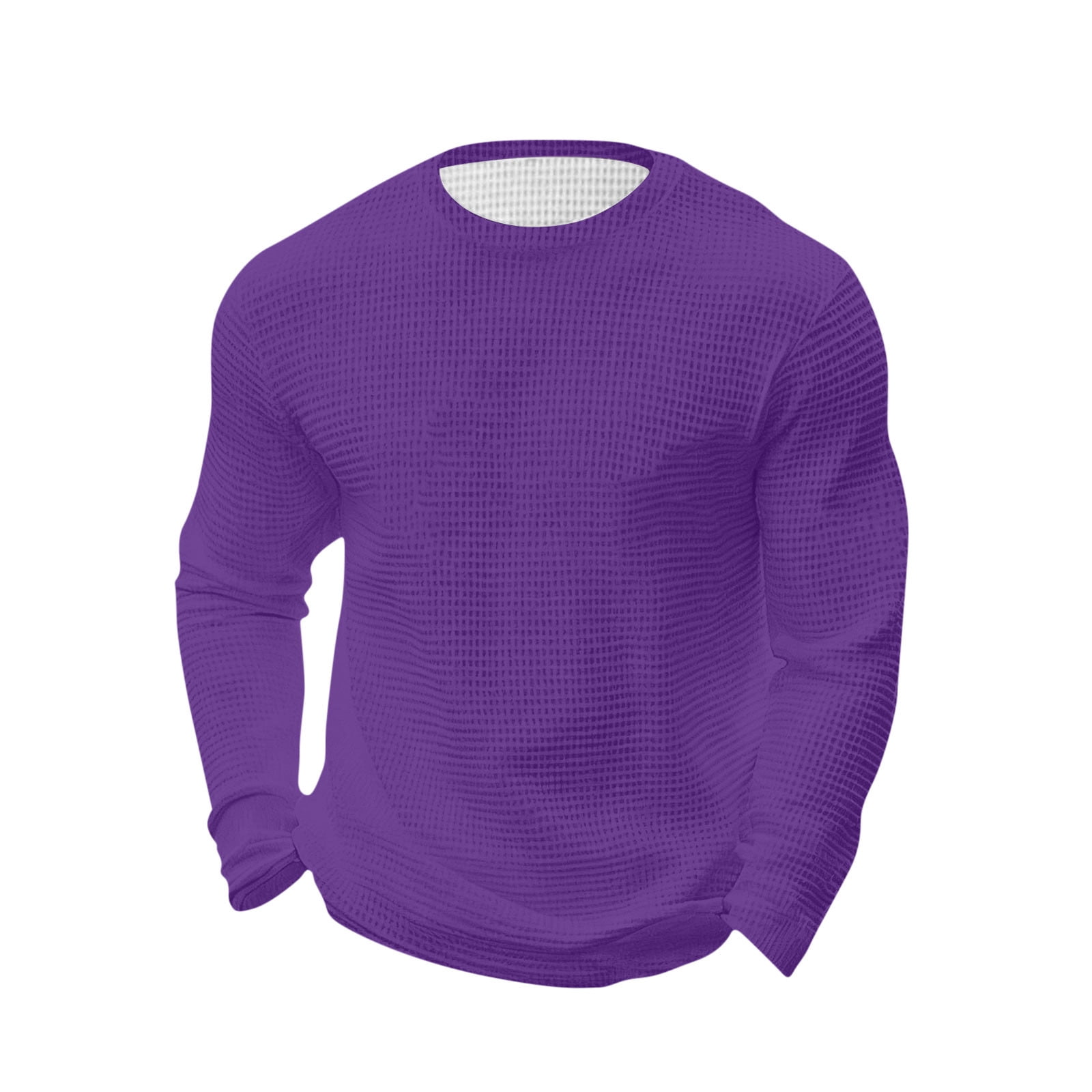 OGLCCG Men's Big and Tall Long Sleeve Shirts Waffle Crew Neck Athletic ...