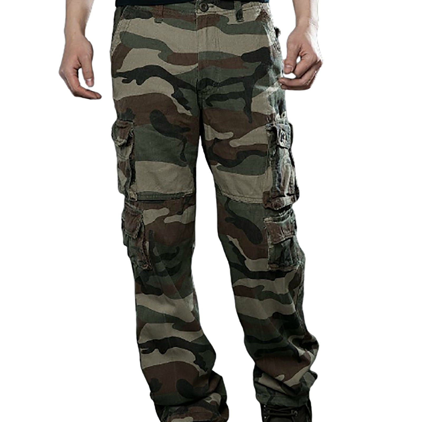 OGLCCG Men's Casual Cargo Pants Straight Leg Relaxed Fit Military Army ...