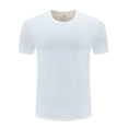 thumbnail image 1 of OGLCCG Men's Cooling Ice Silk Running T Shirts Quick Dry Short Sleeve Athletic Gym Tees Shirts UPF 50+ Outdoor Summer Crewneck Workout Tshirts,L,White, 1 of 4