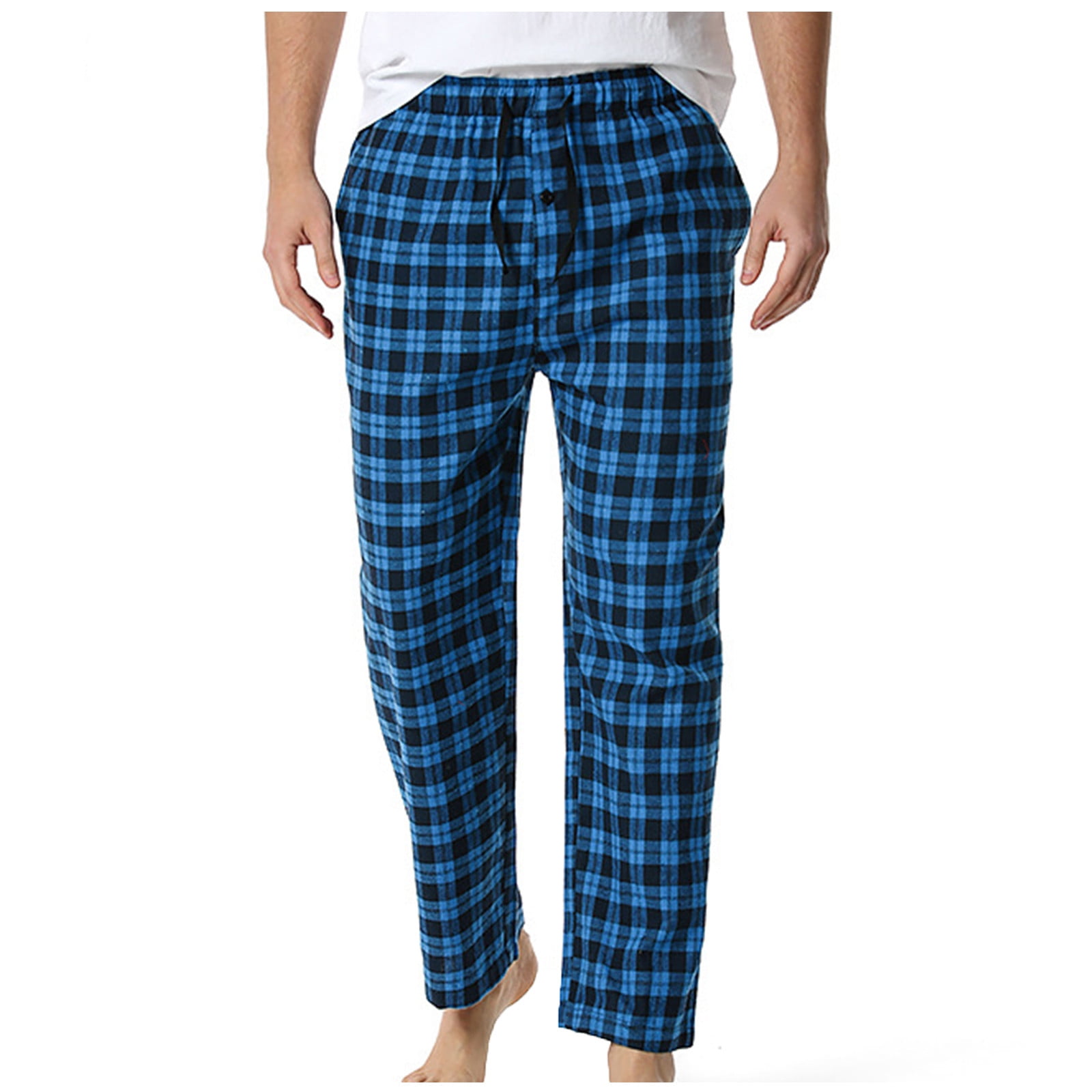 OGLCCG Men's Cotton Pajama Pants Buffalo Plaid Straight Leg Soft
