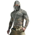 thumbnail image 1 of OGLCCG Men's Hooded Sun Shirts with Mask UPF 50+ Sun Protection Fishing Hiking Shirts Camouflage Printed Long Sleeve Rash Guards Cooling Hoodies, 1 of 7