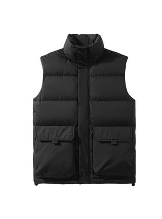 Men Lightweight Fishing Vest Full Zip Stand Collar Quick Dry Work Travel  Vest Windproof Sleeveless Jacket for Hiking Golf
