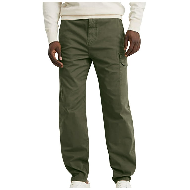 OGLCCG Men's Regular Fit Stretch Cargo Pant Casual Straight Wide