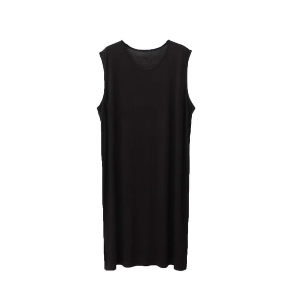 OGLCCG Men's Sleeveless Nightgown Summer Classic Modal Pajamas Nightdress Loose Fit Ultra Soft Comfy Crewneck Nightshirt