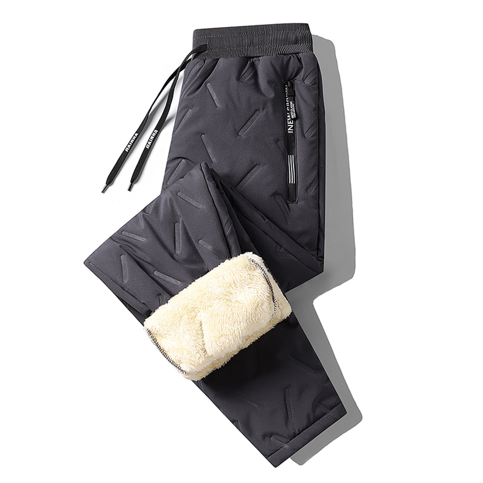 Winter Men's Thermal Fleece Jogger Pants Sherpa Lined Sweatpants Winter  Warm Thick Track Pants - AliExpress