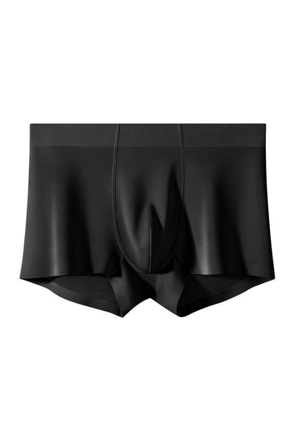 Men's Underwear Boxers Seamless Performance Moisture Wicking Boxers Briefs Solid Color Breathable Tagless Underwear with Contour Pouch