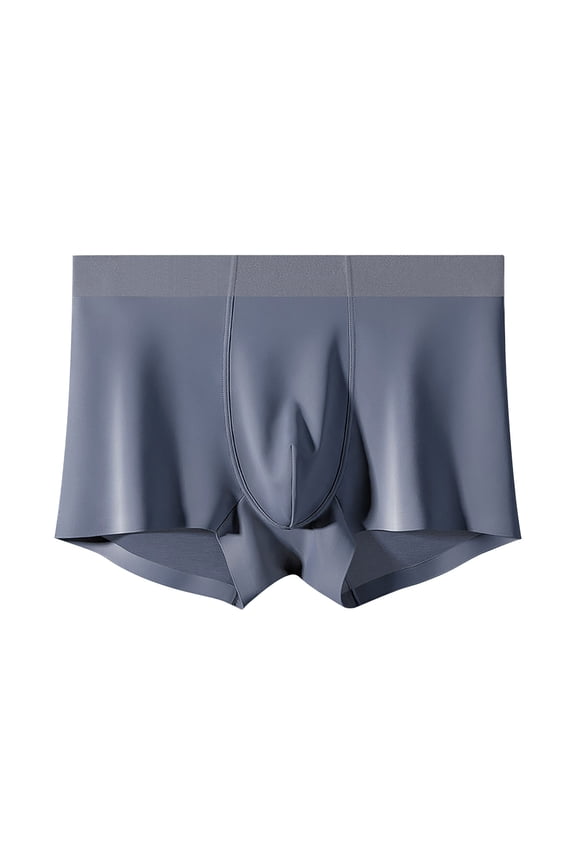 Men's Underwear Boxers Seamless Performance Moisture Wicking Boxers Briefs Solid Color Cool Breathable Tagless Underwear