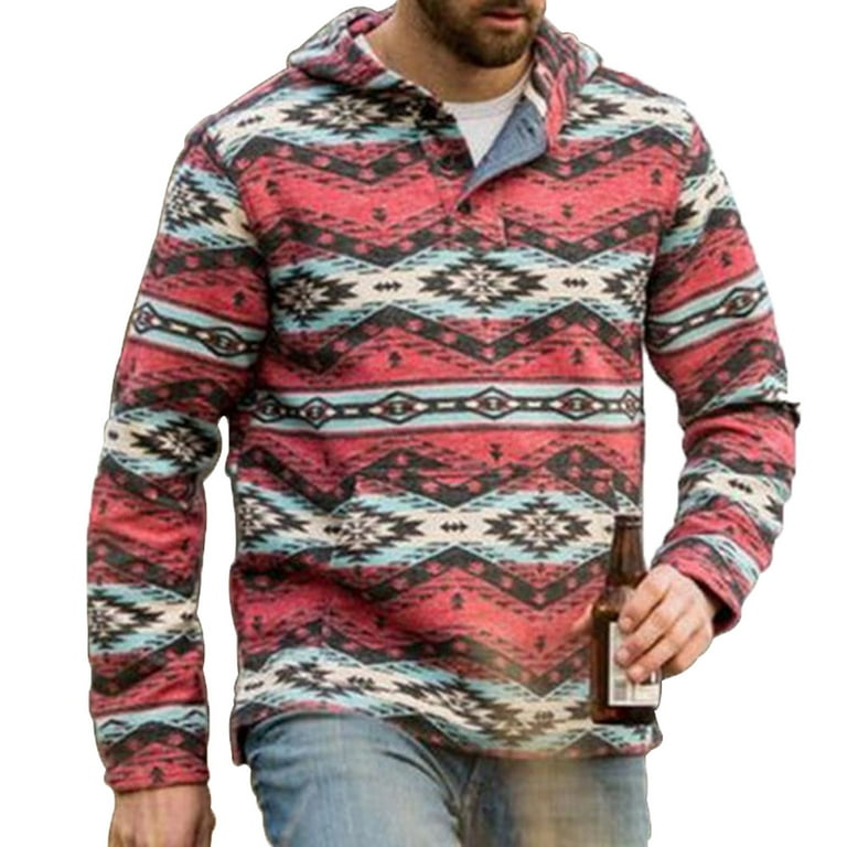 Mens western aztec pullover sale