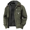 thumbnail image 1 of OGLCCG Men's Winter Coats Winder Resistant Warm Fleece Lined Hooded Jacket With Multi-Pockets Casual Full Zip Long Sleeve Warm Coats, 1 of 3
