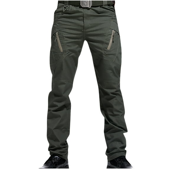 OGLCCG Mens Cargo Pants Hiking Quick Dry Lightweight Waterproof Fishing Pants Outdoor Travel Climbing Stretch Pants with Belt