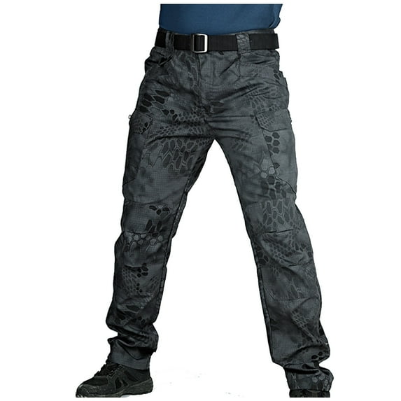 OGLCCG Mens Cargo Pants Lightweight Water Resistant Ripstop Military Tactical Pants Outdoor Work Hiking Pants with Pockets