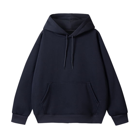 OGLCCG Mens Hoodies Casual Hooded Collar Drawstring Sweatshirts with Pocket Lightweight Loose Fit Solid Color Long Sleeve Pullover Shirt,S,Black
