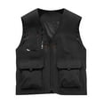 thumbnail image 1 of OGLCCG Mens Mesh Vest Casual Outdoor Work Safari Fishing Travel Photo Vest with Pockets Lightweight V Neck Softshell Cargo Vest, 1 of 3