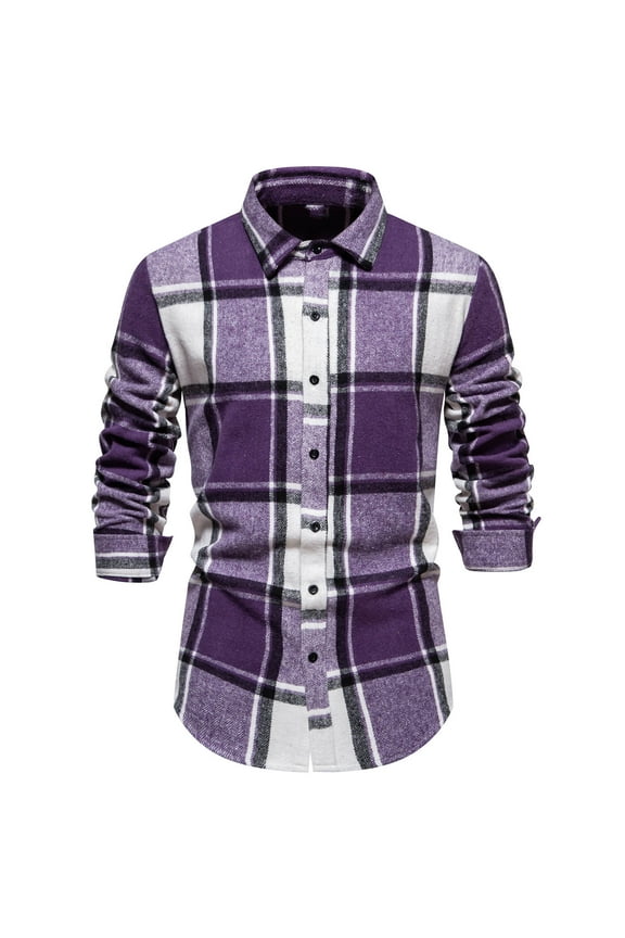Mens Plaid Flannel Shirts Shackets Casual Regular Fit Button Down Long Sleeve Shirt 2023 Fall Fashion Cotton Lightweight Jackets with Pockets