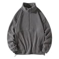 thumbnail image 1 of OGLCCG Mens Quarter Zip Fleece Hoodie Winter Warm Long Sleeve Stand Collar Pullover Sweatshirts with Pocket Casual Loose Fit Soft Tops, 1 of 2