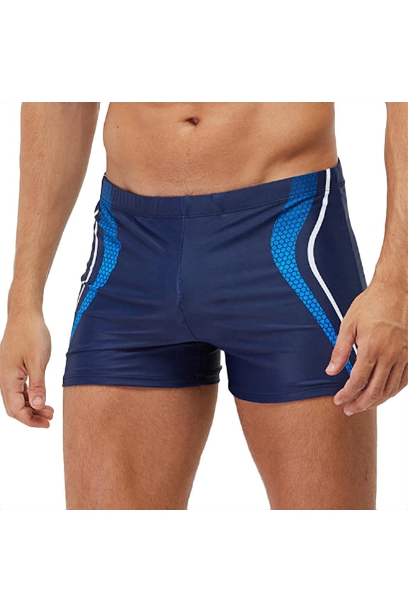 Mens Swim Briefs Square Leg Athletic Swimming Shorts Elastic Waist Slim Fit Swim Trunks Swimwear Board Short for Summer