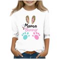 thumbnail image 1 of OGLCCG Mothers Day Shirt for Kids Girls I Love My Mama Tees Casual Cute Printed Summer Crewneck 3/4 Sleeve Happy Mothers Day T-Shirt 3-12 Years, 1 of 4