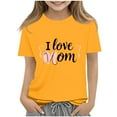 thumbnail image 1 of OGLCCG Mothers Day Shirt for Kids Girls I Love My Mama Tees Cute Graphic Printed Crewneck Short Sleeve Happy Mothers Day T-Shirt 2-14 Years, 1 of 6