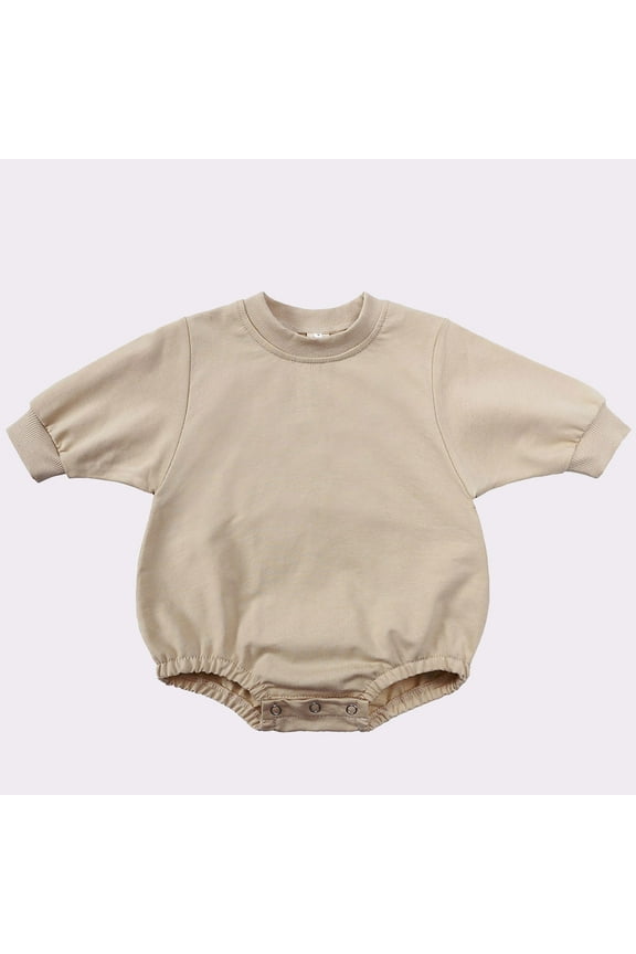 Newborn Baby Girl Sweatshirt Romper One Pieces Long Sleeve Bodysuit Spring Autumn Jumpsuit Outfit Clothes