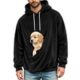 thumbnail image 1 of OGLCCG Pet Pouch Hoodie for Men with Kangaroo Pocket Cat Dog Fleece Sweatshirt Puppy Kitten Holder Carrier Pullover Top,L, 1 of 5