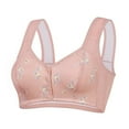 thumbnail image 1 of OGLCCG Plus Size Daisy Bras for Women No Underwire Front Closure Comfort Senior Wireless Snap Closing Bra Bras for Older Women, 1 of 2