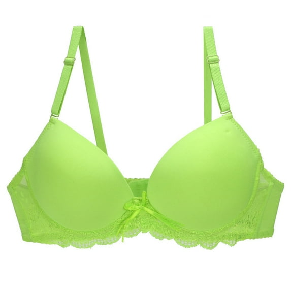 OGLCCG Push Up Underwire Bras for Women Seamless Full Coverage Padded Wireless Bra Solid Color Comfortable Everyday Bralette