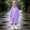 thumbnail image 1 of OGLCCG Rain Poncho for Kids Waterproof Reusable EVA Raincoat One Size Hooded Rain Jackets for Boys and Girls, Size 3-14, 1 of 8