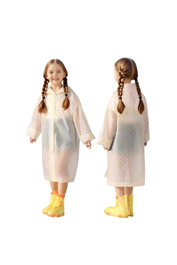 Rain Ponchos for Kids Reusable Boys Girls Rain Jackets Emergency with Hood Waterproof Outdoor Rain Gear for Outdoor Hiking Traveling 3-14 Years