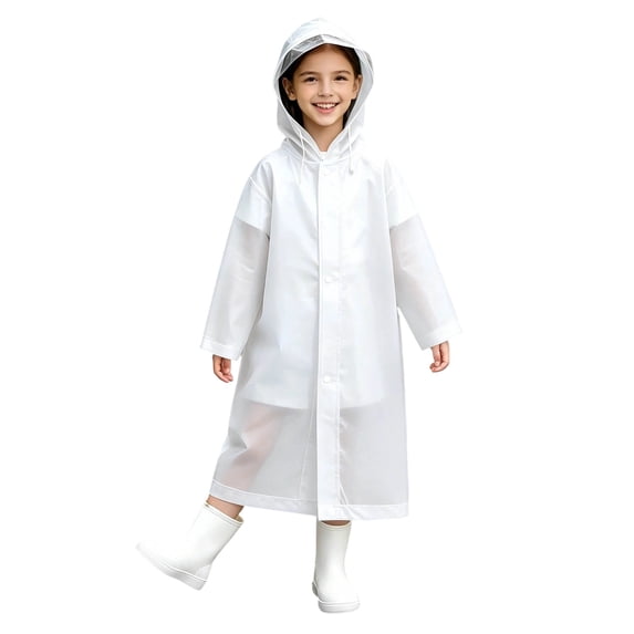 OGLCCG Rain Ponchos Raincoats for Kids, Reusable Boys Girls Rain Jackets Hooded Waterproof Rain Coats for Travel Outdoor Size 3-14
