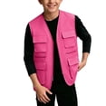 thumbnail image 1 of OGLCCG Safari Vest Boys Kids Lightweight Cargo Outerwear Vest for Hiking Fishing Travel Outdoor Sleeveless Jackets(Hot Pink,7-8 Years), 1 of 6