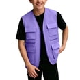 thumbnail image 1 of OGLCCG Safari Vest Boys Kids Lightweight Cargo Outerwear Vest for Hiking Fishing Travel Outdoor Sleeveless Jackets(Purple,7-8 Years), 1 of 6