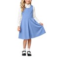 thumbnail image 1 of OGLCCG School Uniform Jumper Dress for Girls Kids Sleeveless A-Line Pleated Mini Dress Back to School Clothes Size 5-14(Blue,13-14 Years), 1 of 7