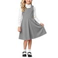 thumbnail image 1 of OGLCCG School Uniform Jumper Dress for Girls Kids Sleeveless A-Line Pleated Mini Dress Back to School Clothes Size 5-14(Gray,7-8 Years), 1 of 7