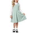 thumbnail image 1 of OGLCCG School Uniform Jumper Dress for Girls Kids Sleeveless A-Line Pleated Mini Dress Back to School Clothes Size 5-14(Mint Green,11-12 Years), 1 of 7