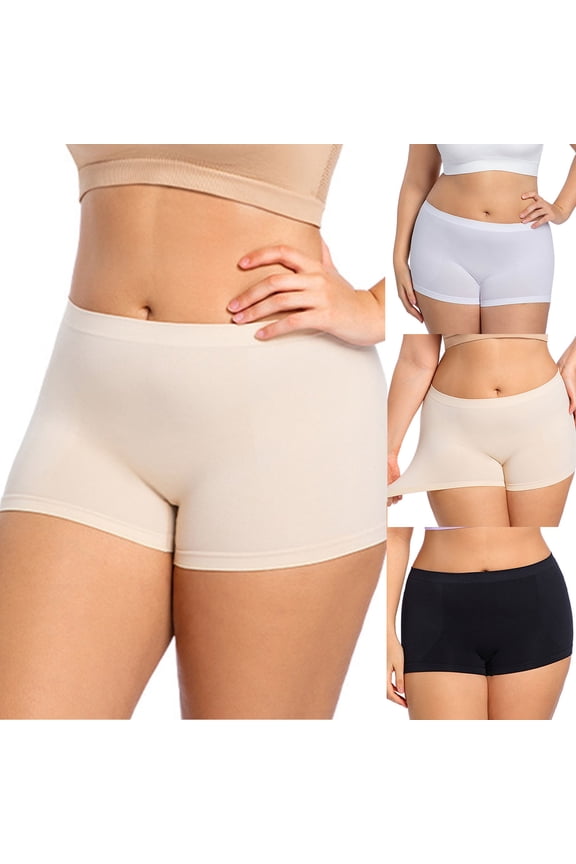 Seamless Shaping Boyshorts Panties for Women and Women Plus Control Under Dress Shapewear No-Show Slip Shorts Briefs