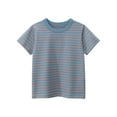 thumbnail image 1 of OGLCCG Stripe T Shirt Boys Kids Summer Short Sleeve Classic Cotton Tee Shirts Lightweight Crewneck Breathable Pullover Top 2-10 Years, 1 of 6