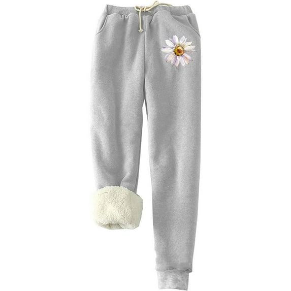OGLCCG Sweatpants for Women 2023 Winter Warm Sherpa Lined Pants Athletic Jogger Drawstring Fleece Lined Sweatpants with Pockets