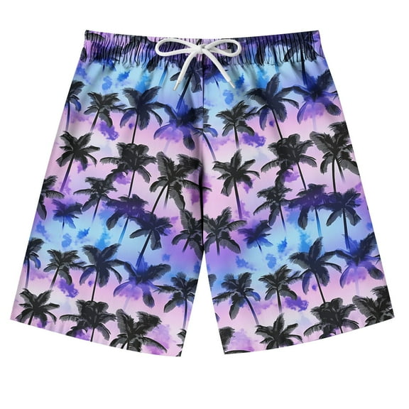 OGLCCG Teen Boys Swim Trunks Quick Dry UPF 50  Swimwear Bathing Suit for Big Boys Elastic Waist Casual Beach Swim Boards Shorts 7-14 Years