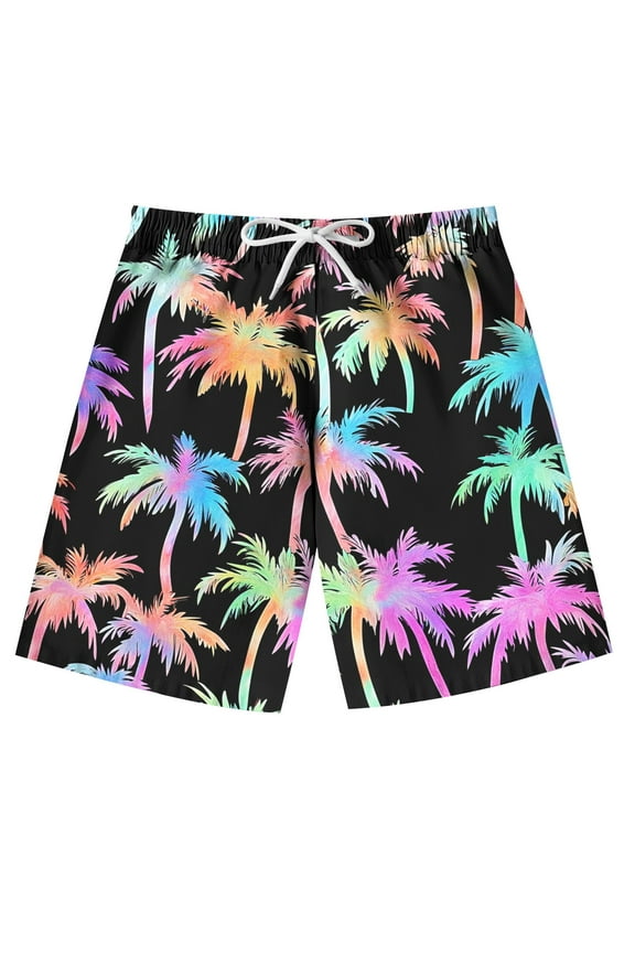 Teen Boys Swim Trunks Quick Dry UPF 50+ Swimwear Bathing Suit for Big Boys Elastic Waist Casual Beach Swim Boards Shorts 7-14 Years