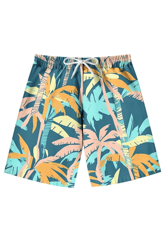 Teen Boys Swim Trunks Quick Dry UPF 50+ Swimwear Bathing Suit for Big Boys Elastic Waist Casual Beach Swim Boards Shorts 7-14 Years