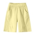 thumbnail image 1 of OGLCCG Teen Girls Long Sweat Shorts Casual Summer Bermuda Shorts Loose Wide Leg Workout Athletic Shorts with Pockets 4-16 Years, 1 of 6