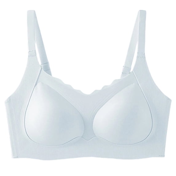 OGLCCG Teen Girls Seamless Training Bras Cotton Adjustable Straps Molded Bralette Soft Wireless Padding Bras for Girls 8-15 Years